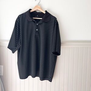 Palm Beach Golf Performance Men’s XXL  Black Polo Stripes